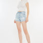 Kancan High Rise Repaired Mom Denim Shorts