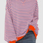 Striped Round Neck Long Sleeve T-Shirt