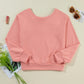 Bow Round Neck Long Sleeve Sweatshirt