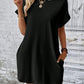 Round Neck Short Sleeve Mini Dress