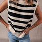 Color Block Round Neck Sweater Vest