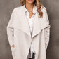 Waterfall Collar Longline Cardigan with Side Pockets