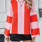 Color Block Round Neck Long Sleeve Sweater