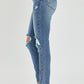 Risen Full Size High Rise Knee Distressed Skinny Jeans