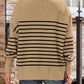 Striped Round Neck Long Sleeve Sweatshirt