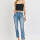 Risen Full Size High Rise Cropped Roll Up Jeans