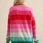 Color Block Round Neck Sweater