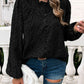 Frill Round Neck Long Sleeve Shirt