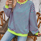 Contrast Striped Long Sleeve Sweatshirt