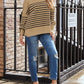 Striped Round Neck Long Sleeve Sweatshirt