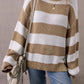 Color Block Round Neck Sweater