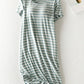 Striped Round Neck Short Sleeve Dress