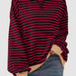 Striped Round Neck Long Sleeve T-Shirt