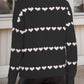 Heart Round Neck Long Sleeve Sweater