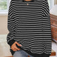 Striped Round Neck Long Sleeve Sweatshirt