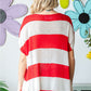 First Love Full Size USA Flag Drop Shoulder Knit Top