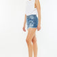 Kancan Full Size High Rise Raw Hem Denim Shorts