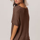 BiBi V-Neck Slit Short Sleeve Sweater