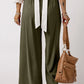 Smocked High Waist Wide Leg Pants