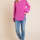 BOMBOM Long Sleeve Curved Hem Ribbed T-Shirt