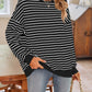 Striped Round Neck Long Sleeve Sweatshirt