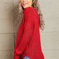 Heimish By The Fire Full Size Draped Detail Knit Sweater