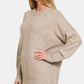 Zenana High-Low Hem Drop Shoulder Sweater