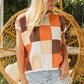 BiBi Color Block Checkered Sweater Vest