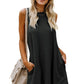 Gray Crisscross Cut-out Back Knit Sleeveless Dress