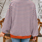 Contrast Striped Long Sleeve Sweatshirt