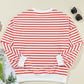 Striped Dropped Shoulder Long Sleeve Sweatshirt