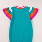 Color Block Round Neck Knit Top