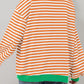 Contrast Striped Long Sleeve Sweatshirt