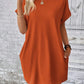 Round Neck Short Sleeve Mini Dress