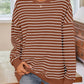 Striped Round Neck Long Sleeve Sweatshirt