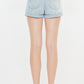 Kancan High Rise Repaired Mom Denim Shorts