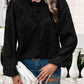 Frill Round Neck Long Sleeve Shirt