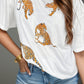 Animal Round Neck Dropped Shoulder T-Shirt