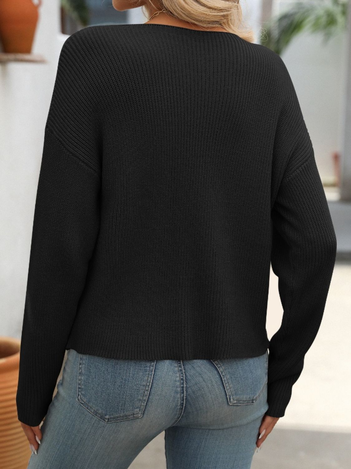 Round Neck Long Sleeve Sweater