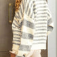 Striped Round Neck Dropped Shoulder Sweater