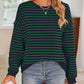 Striped Round Neck Long Sleeve Sweatshirt