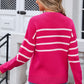 Striped Round Neck Long Sleeve Sweater