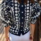 Printed Round Neck Half Sleeve Blouse