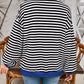 Contrast Striped Long Sleeve Sweatshirt