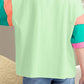 Color Block Round Neck Half Sleeve T-Shirt