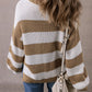 Color Block Round Neck Sweater