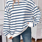 Striped Round Neck Long Sleeve Sweatshirt