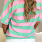 Contrast Stripes Round Neck Half Sleeve T-Shirt