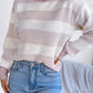 Striped Turtleneck Long Sleeve Sweater