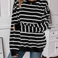 Striped Round Neck Long Sleeve Sweatshirt